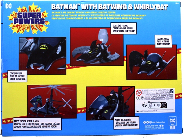 DC Super Powers Actionfiguren 3er Pack Batman, Bat-Copter & The Batwing (Gold Label) 13 cm